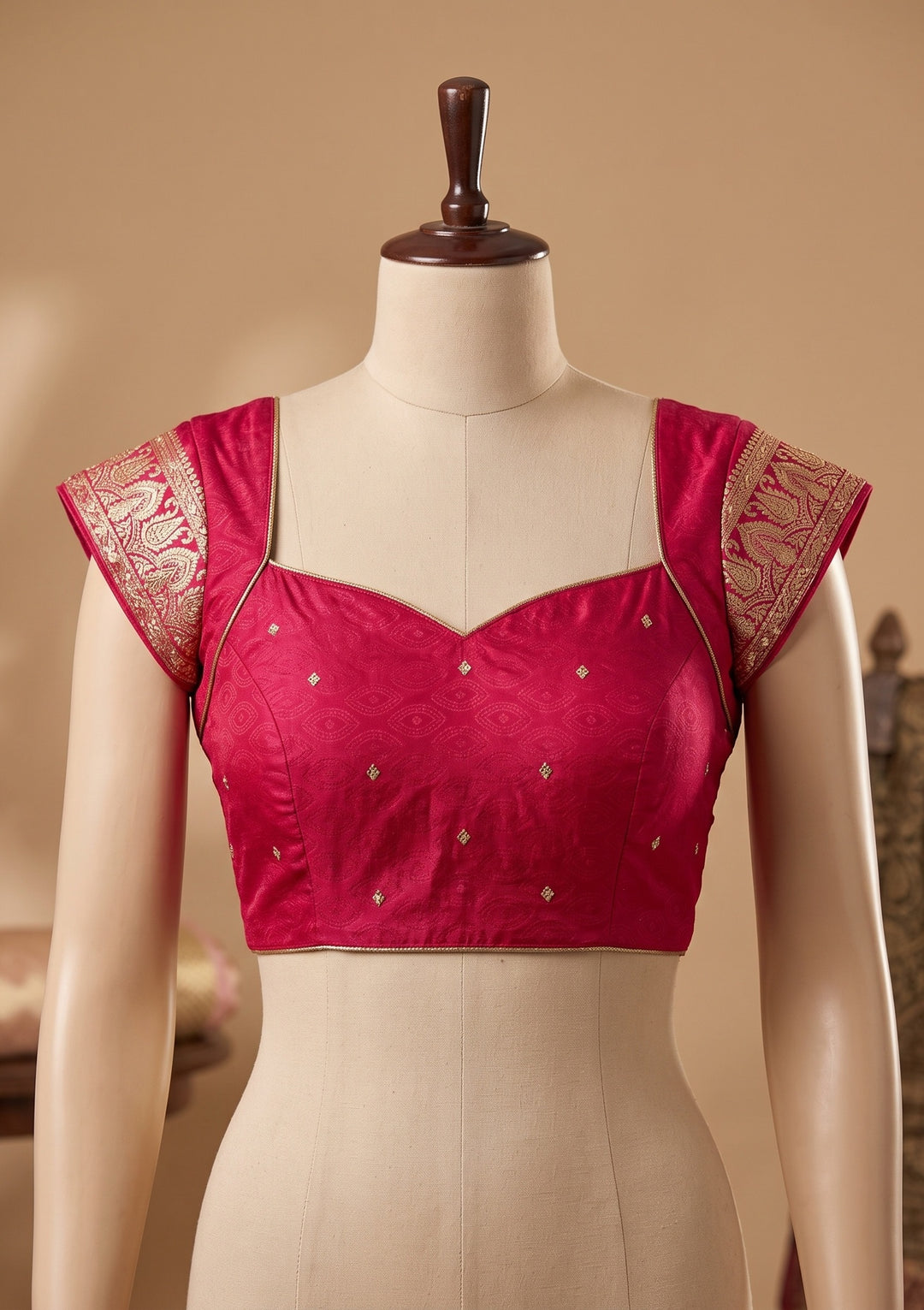 Rani Pink Banarasi Art Silk Saree With Matching Blouse Piece