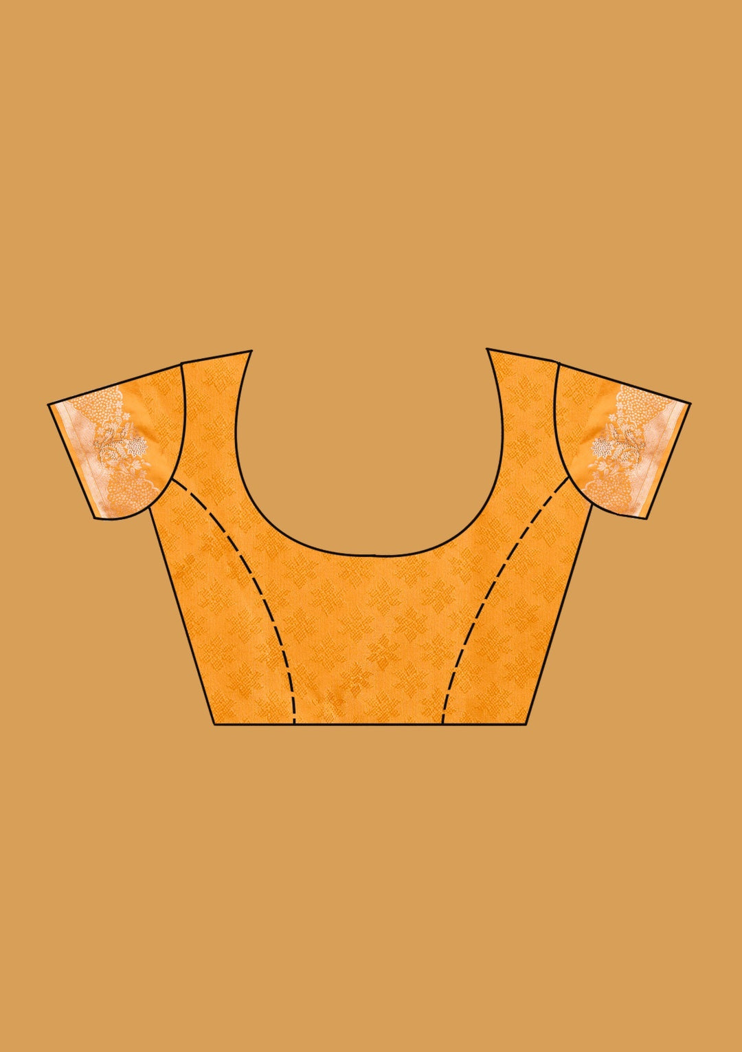 Mustard Silk Buti Gold Stonework Saree With Matching Blouse Piece