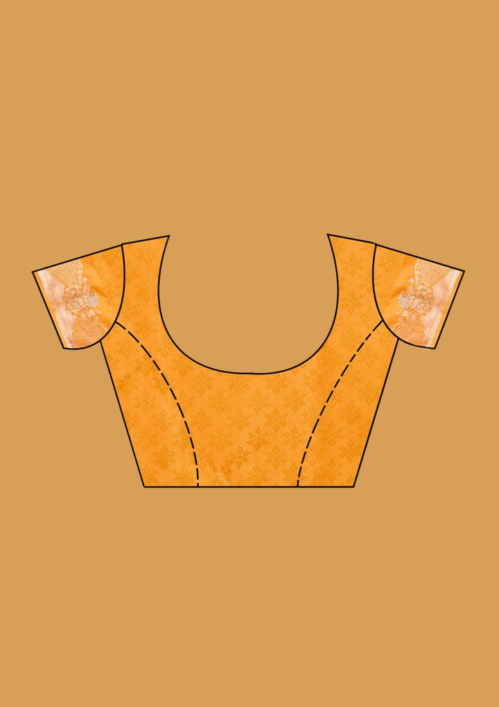Mustard Silk Buti Gold Stonework Saree With Matching Blouse Piece