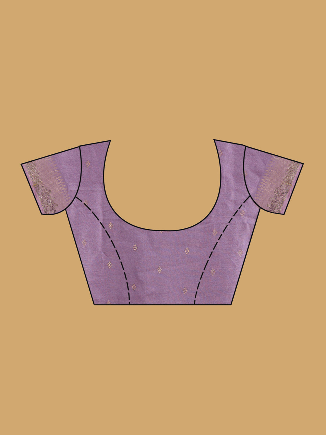 Lavender Stonework (Gold) Art Silk Saree