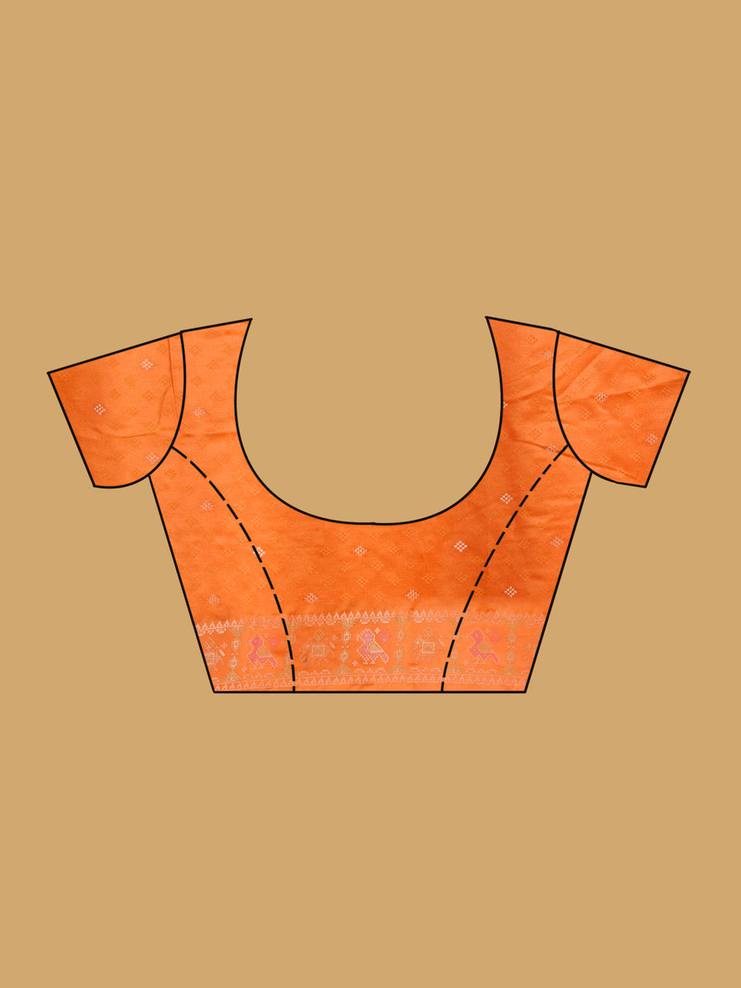 Rust Patola Art Silk Saree