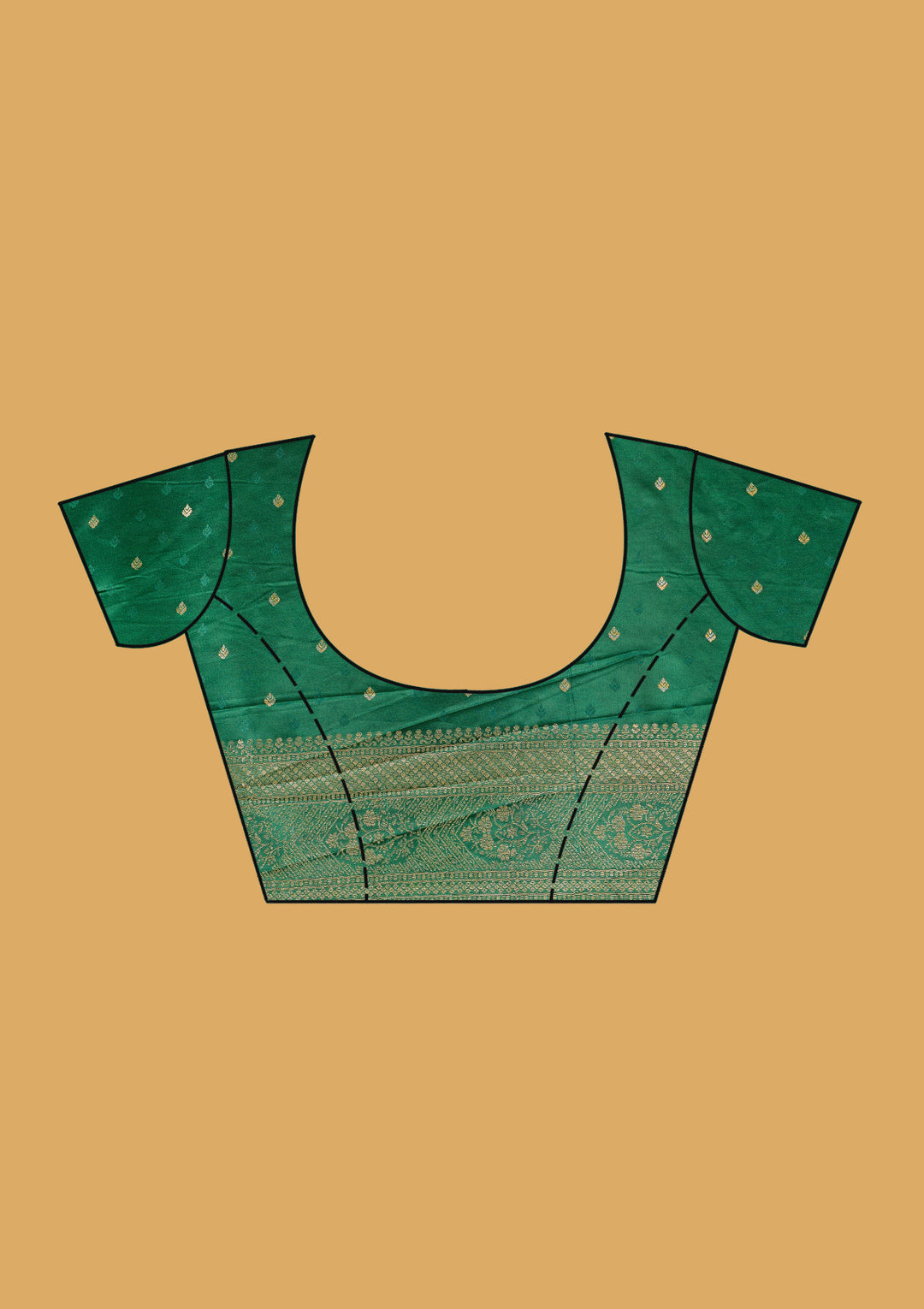 Bottle Green Banarasi Art Silk Saree