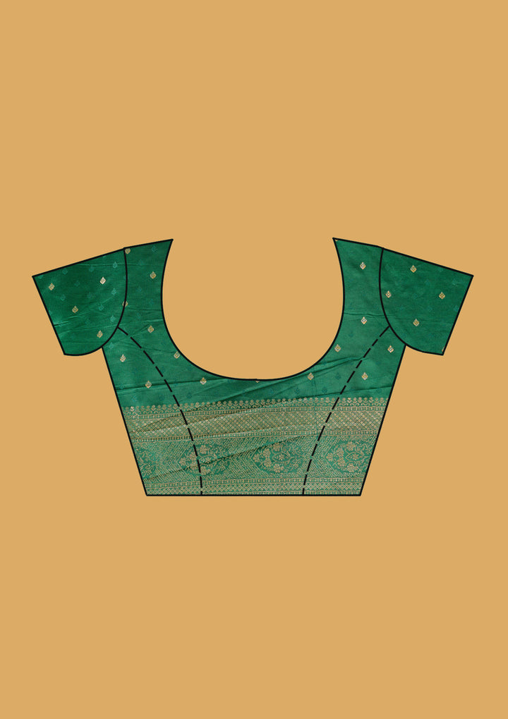 Bottle Green Banarasi Art Silk Saree