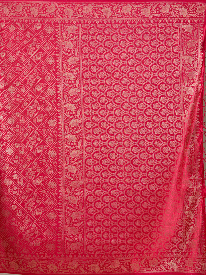Rani Pink Patola Art Silk Saree