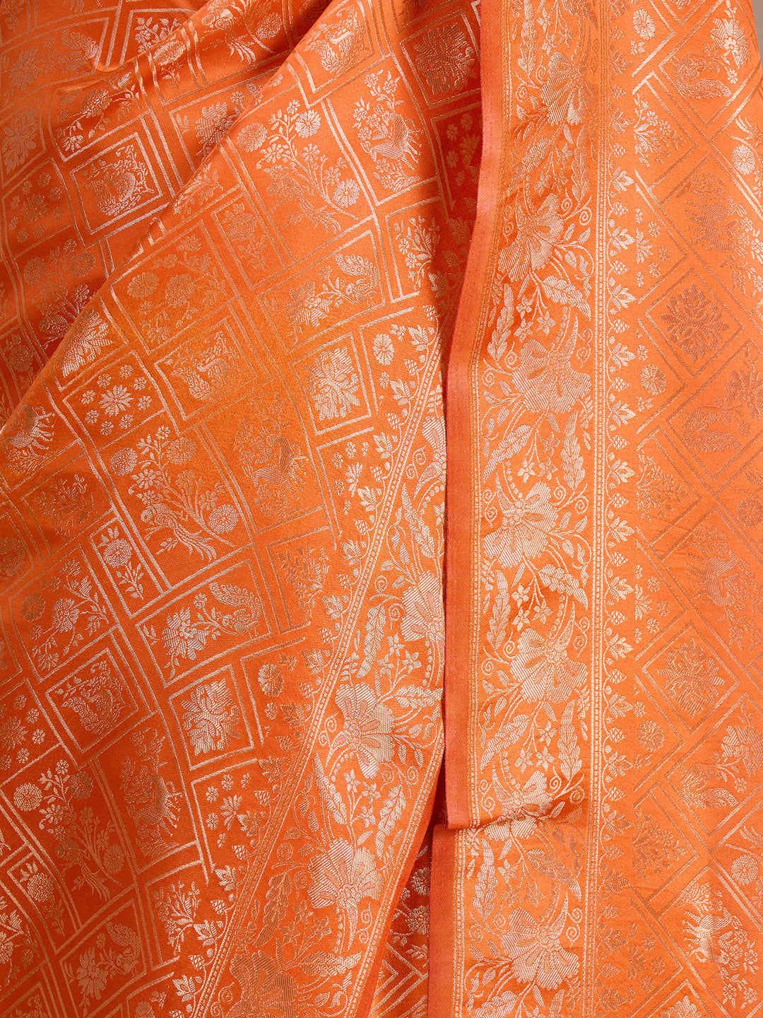 Rust Patola Art Silk Saree
