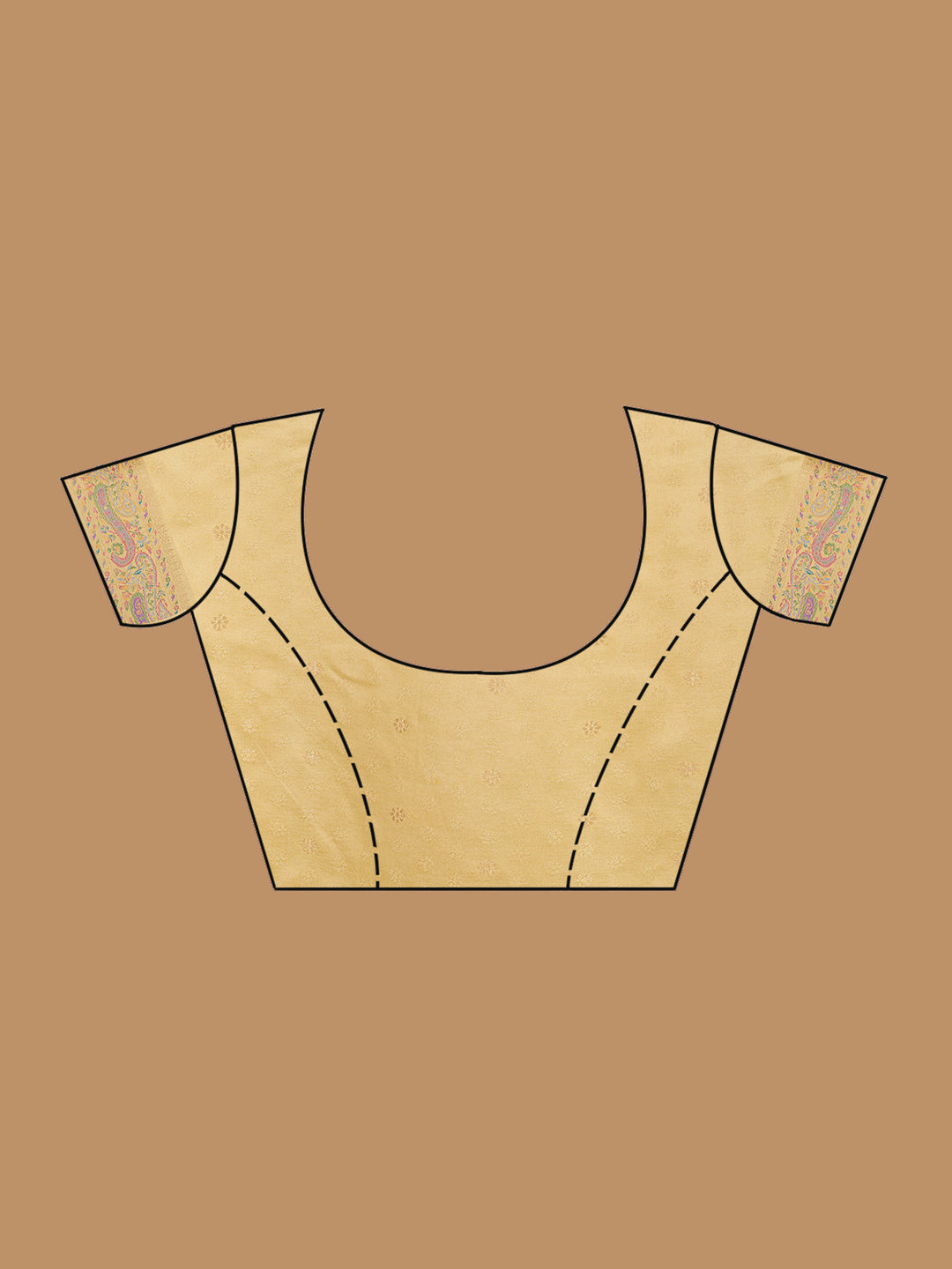Gold Silk Buti Saree With Matching Blouse Piece