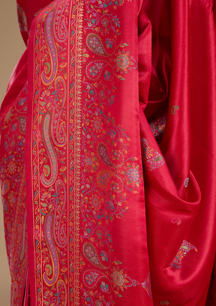 Rani Pink Kanjivaram Art Silk Saree