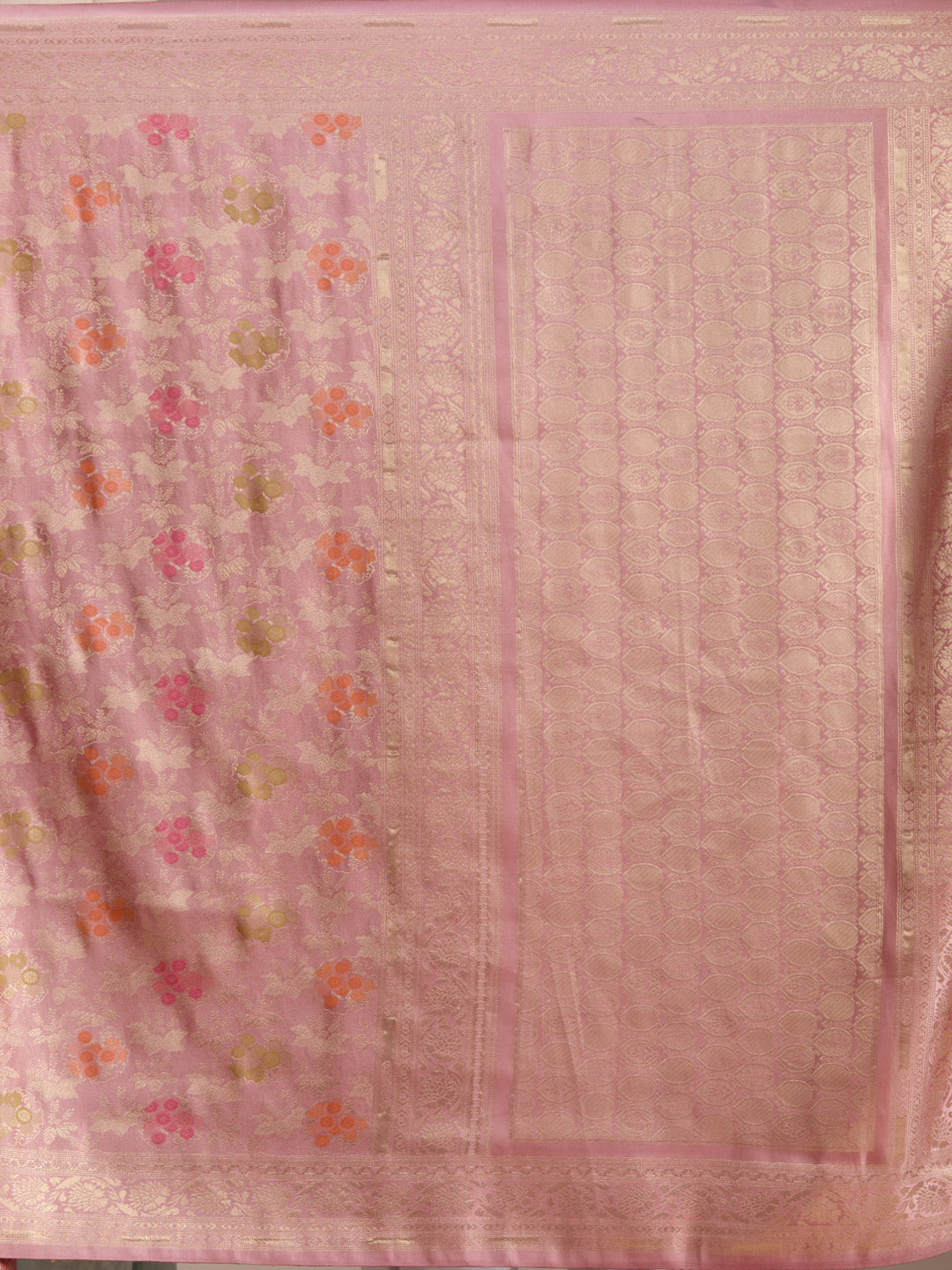 Onion Pink Banarasi Art Silk Saree