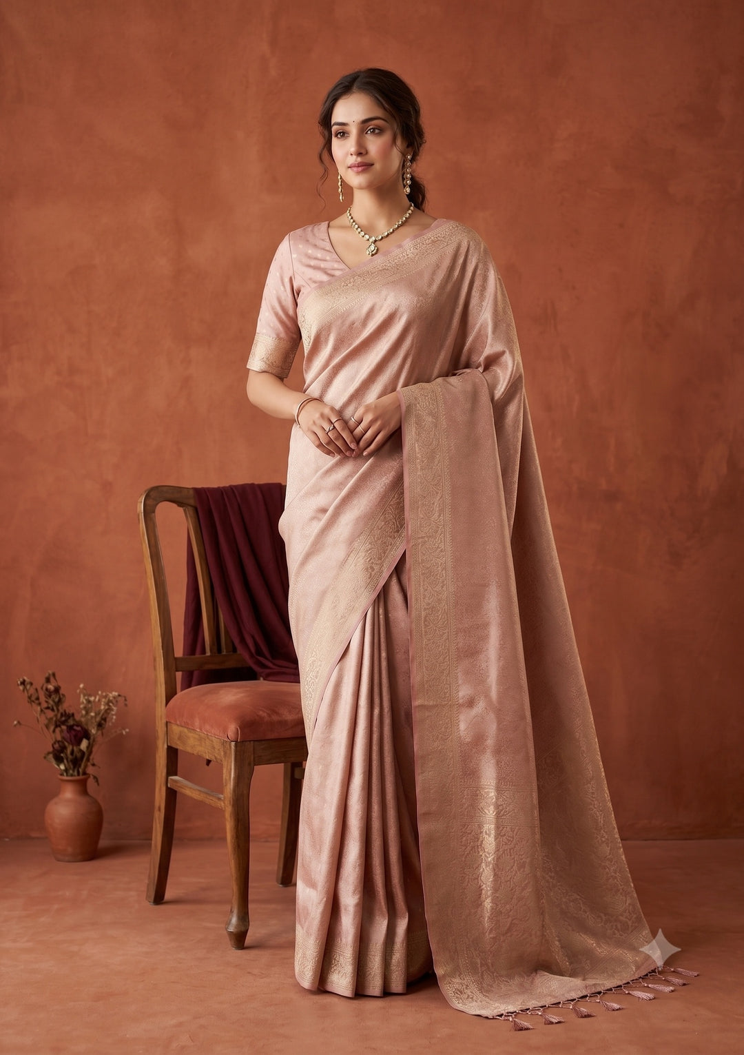 Mauve Banarasi Art Silk Saree