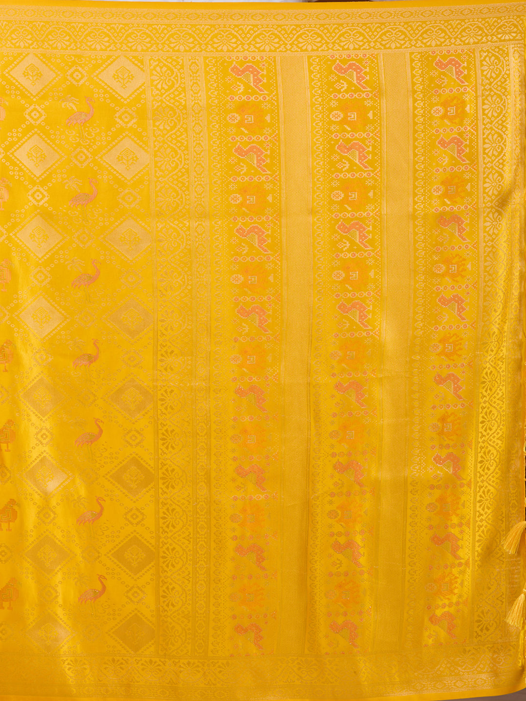 Yellow Patola Art Silk Saree
