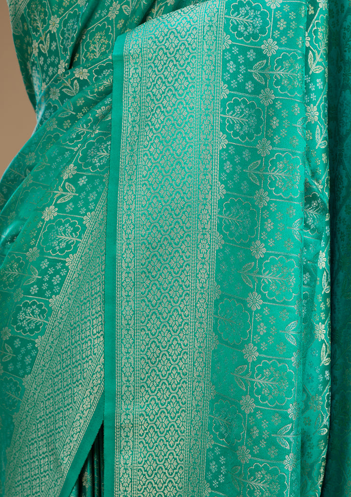 Turquoise Blue Kanjivaram Art Silk Saree