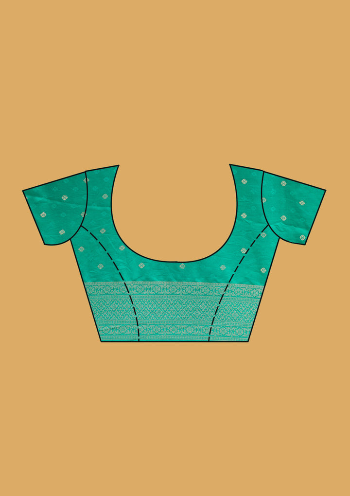 Turquoise Blue Kanjivaram Art Silk Saree