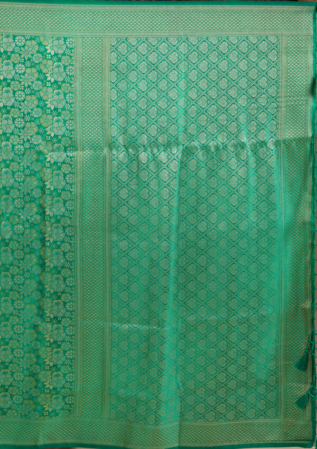 Rama Green Banarasi Art Silk Saree