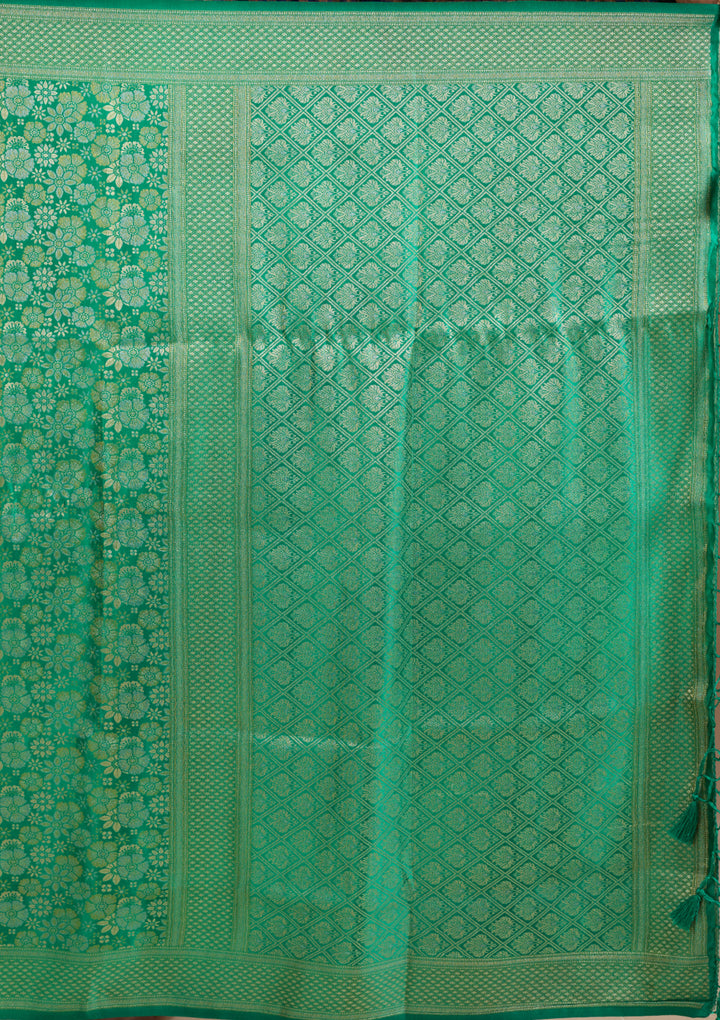 Rama Green Banarasi Art Silk Saree