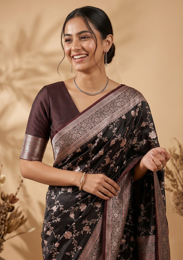 Maroon Banarasi Art Silk Saree