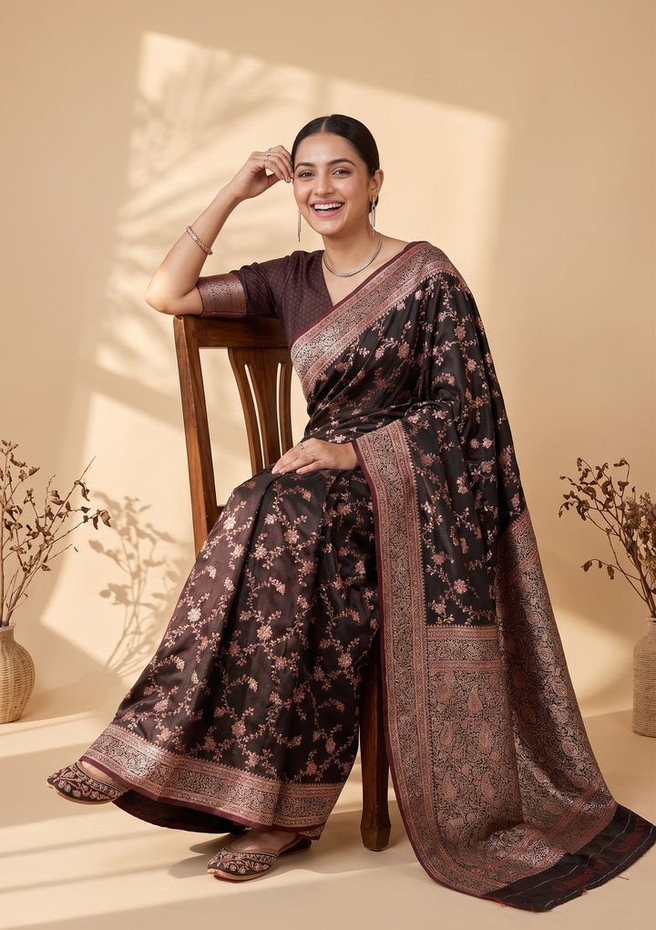 Maroon Banarasi Art Silk Saree