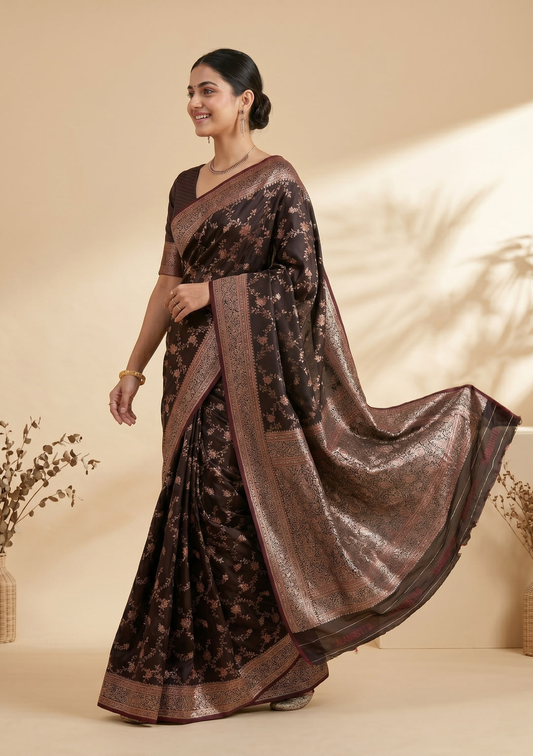 Maroon Banarasi Art Silk Saree