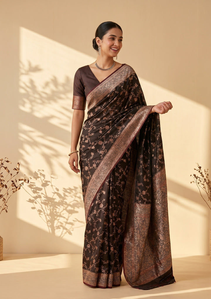 Maroon Banarasi Art Silk Saree