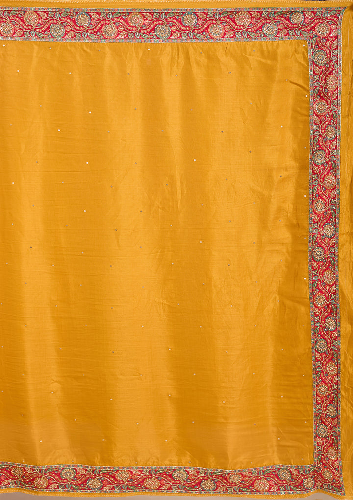 Mustard Banarasi Art Silk Saree