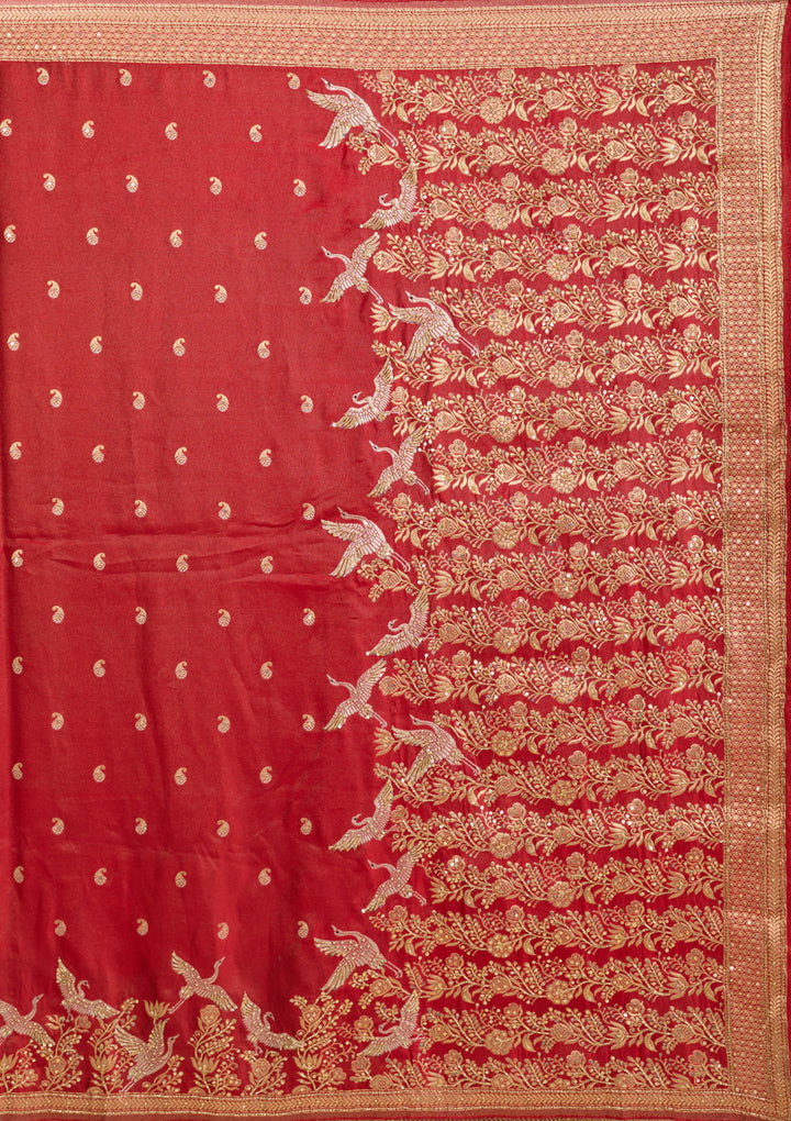 Red Kanjivaram Art Silk Saree