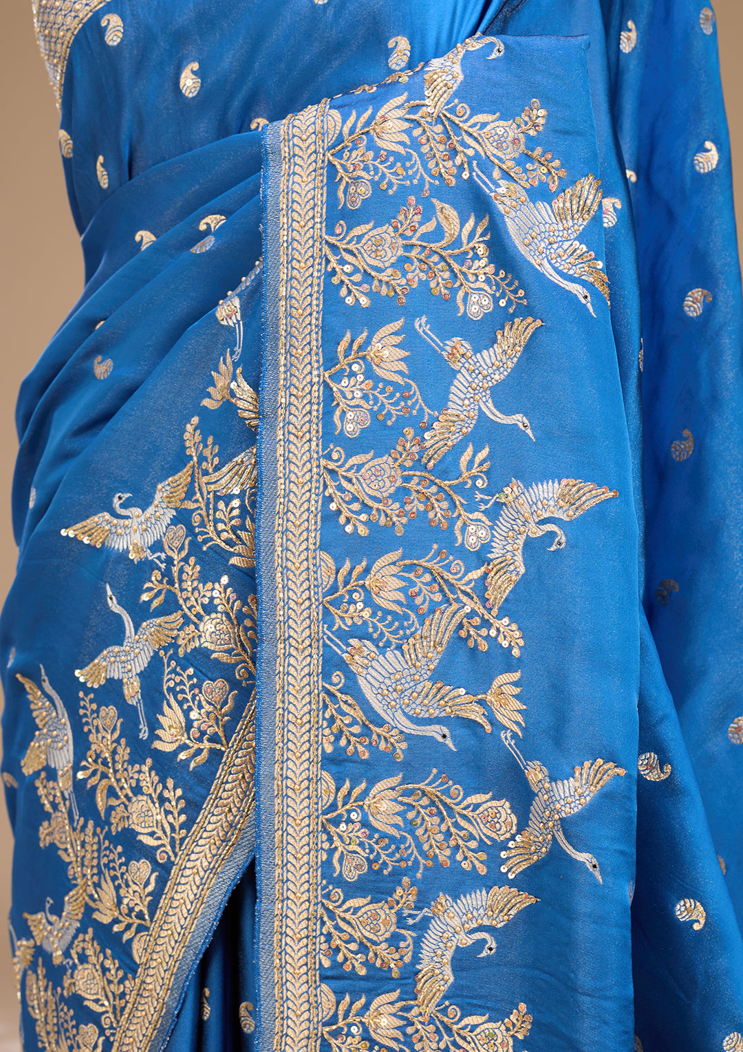 Turquoise Blue Kanjivaram Art Silk Saree