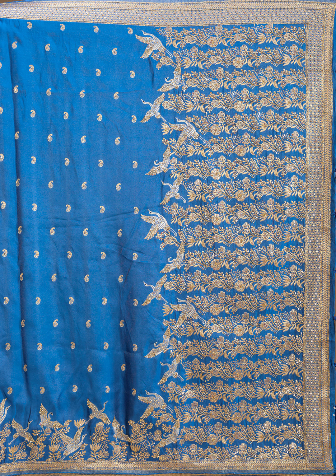 Turquoise Blue Kanjivaram Art Silk Saree
