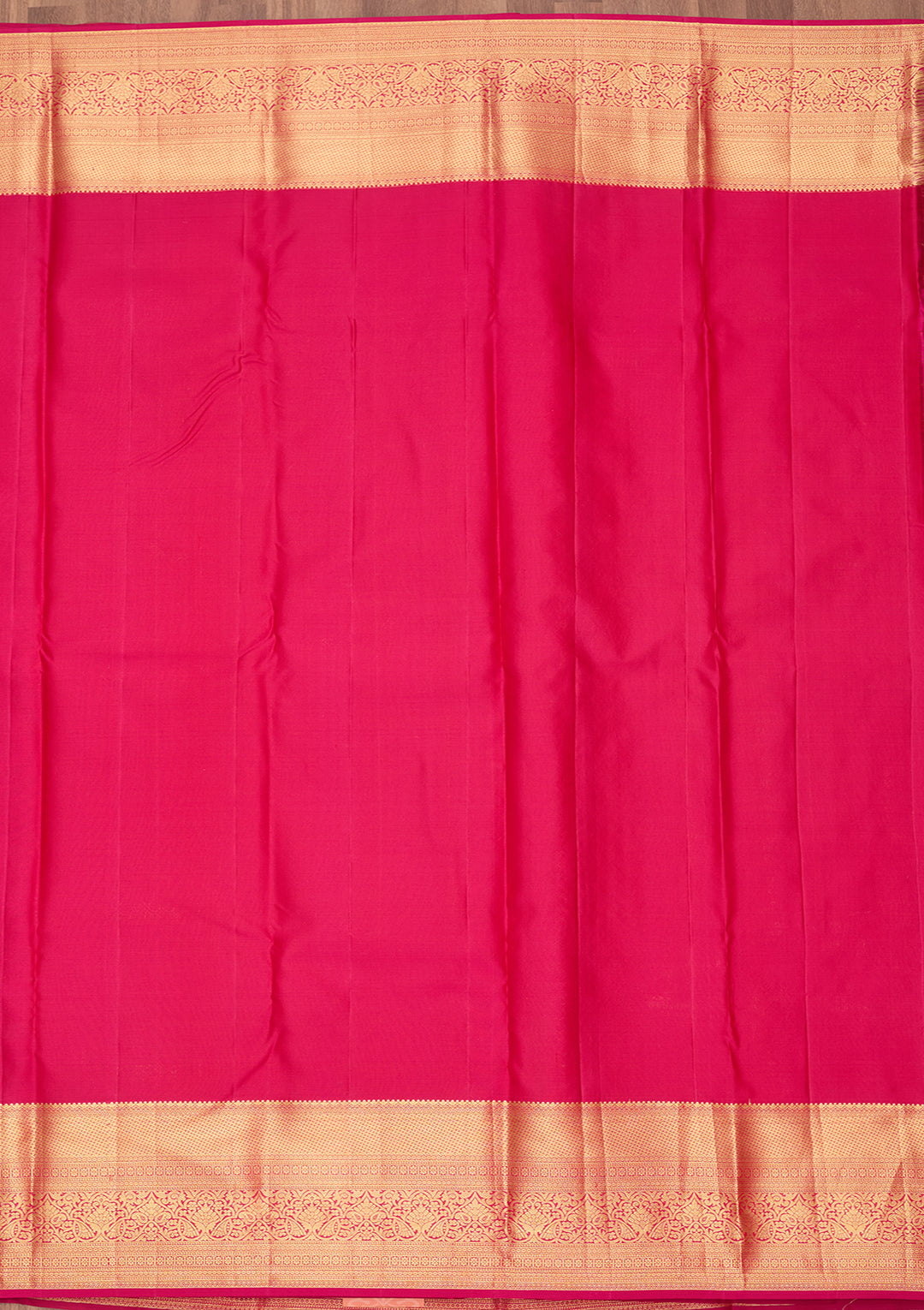 Rani Pink Silk Checks Saree With Matching Blouse Piece