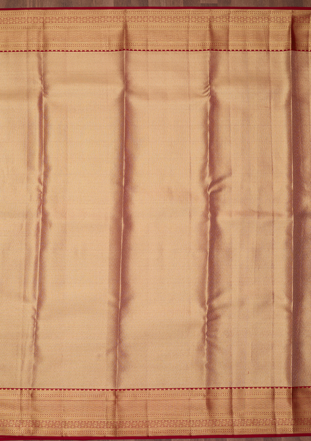 Peach Silk Plain Saree With Matching Blouse Piece