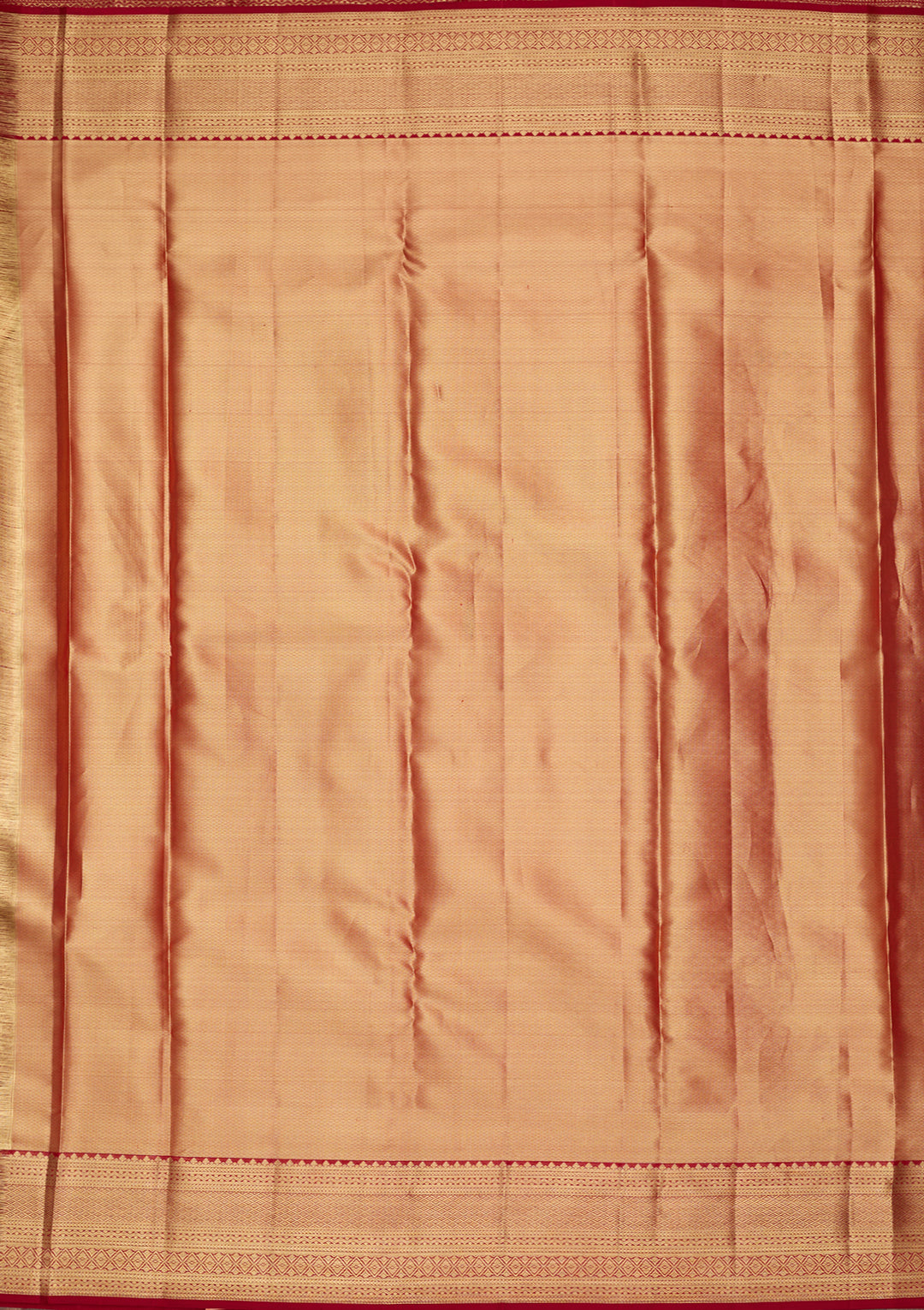 Peach Silk Plain Saree With Matching Blouse Piece