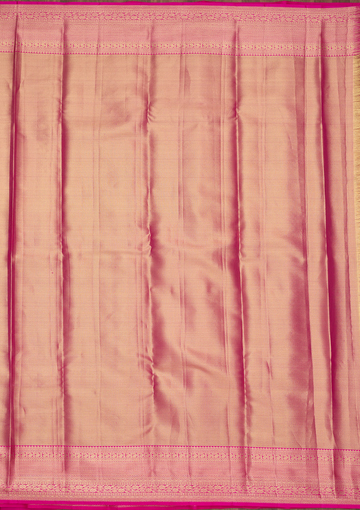 Pink Silk Jaal Saree With Matching Blouse Piece