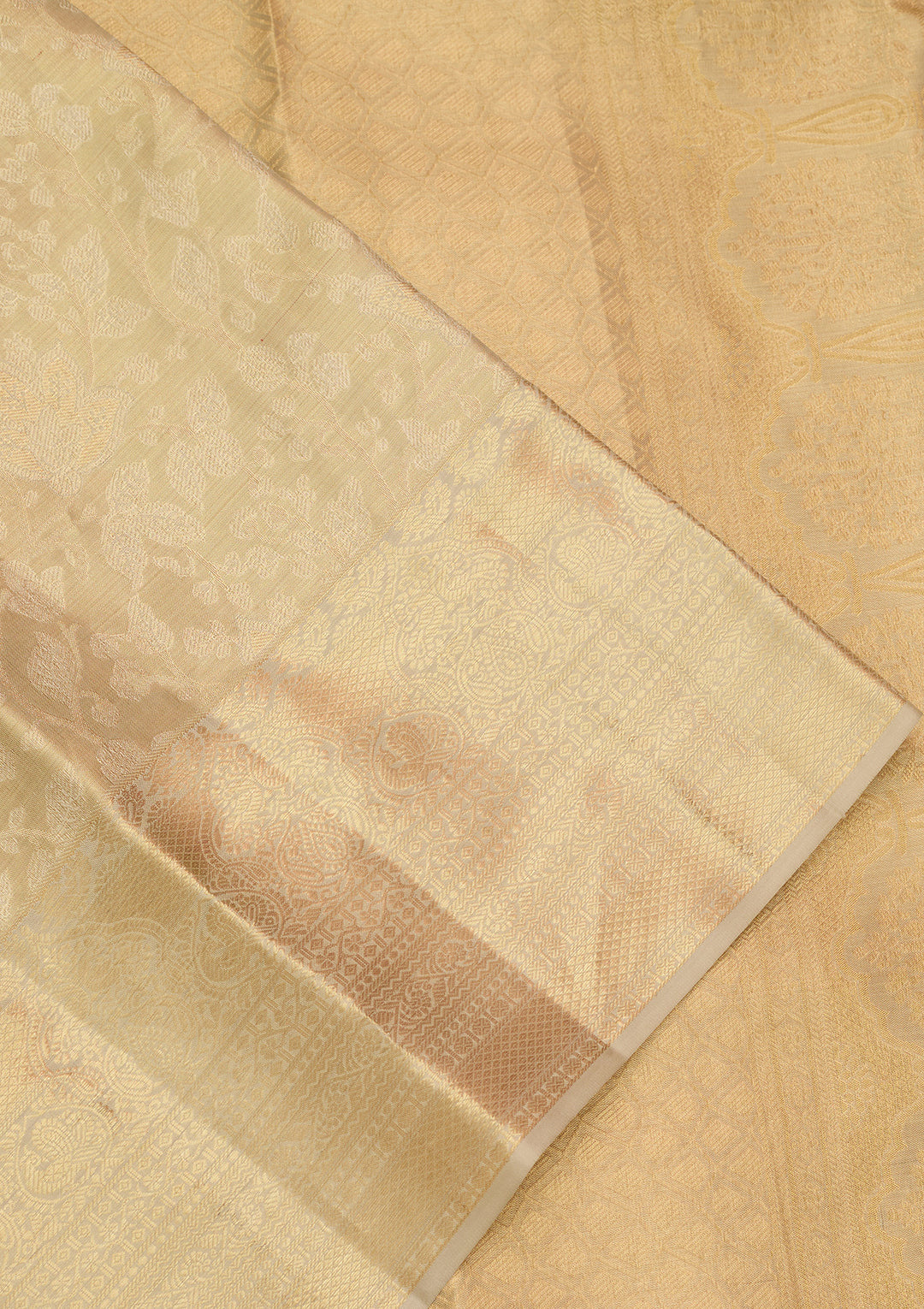 Pista Green Silk Jaal Saree With Matching Blouse Piece