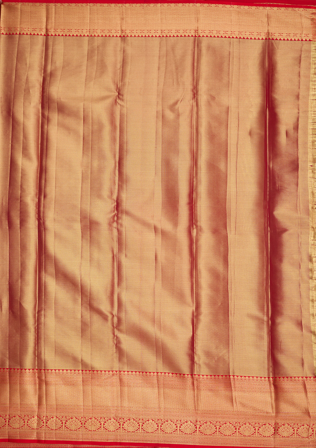 Peach Silk Jaal Saree With Matching Blouse Piece