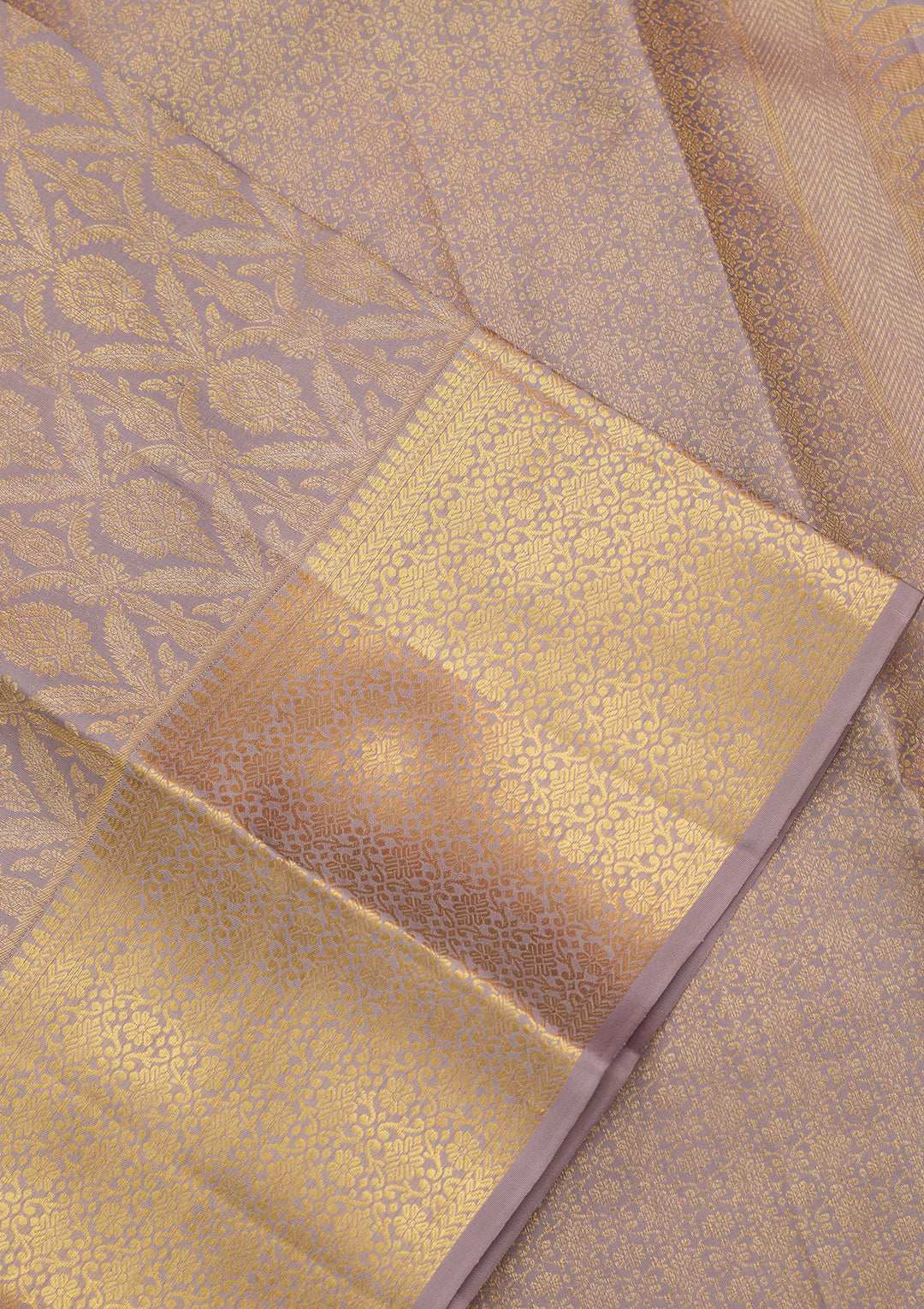 Grey Silk Jaal Saree With Matching Blouse Piece