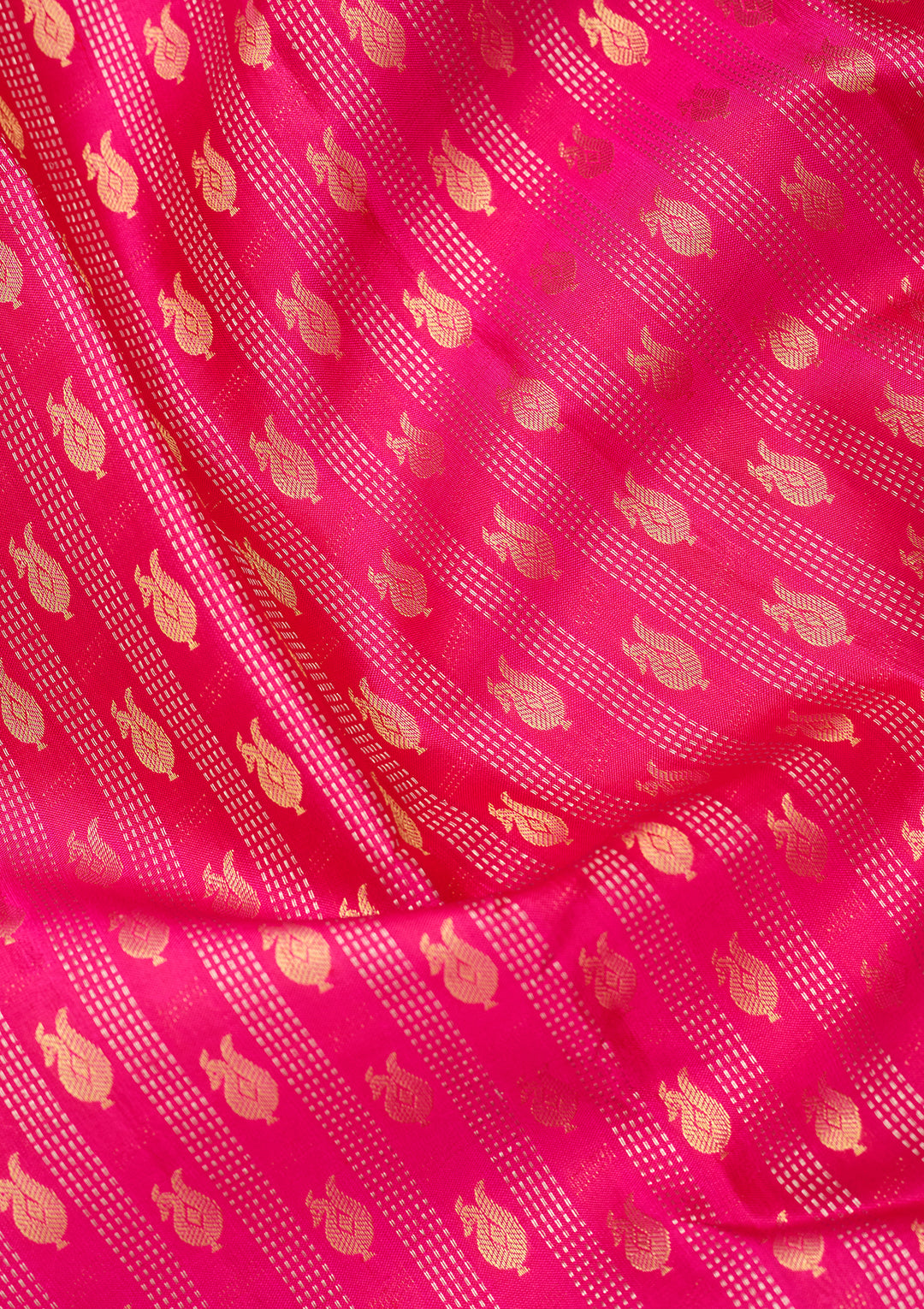 Mustard Dharmavaram Pure Silk Saree