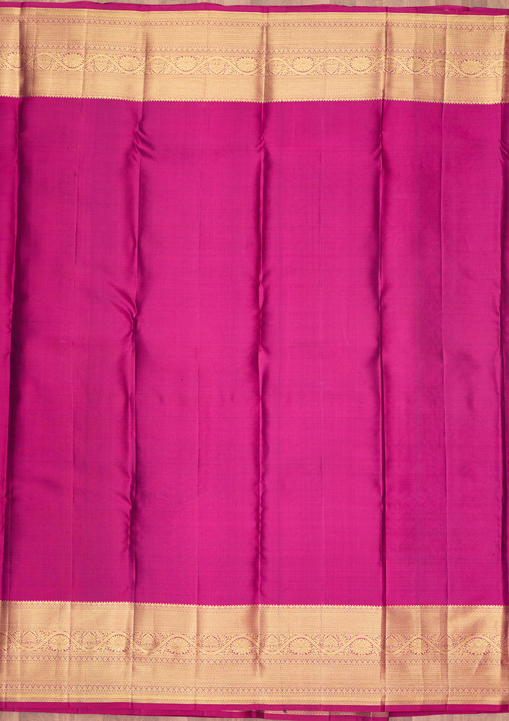 Navy Blue Dharmavaram Pure Silk Saree