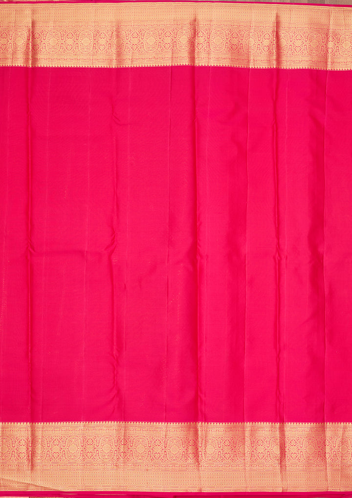 Peach Dharmavaram Pure Silk Saree