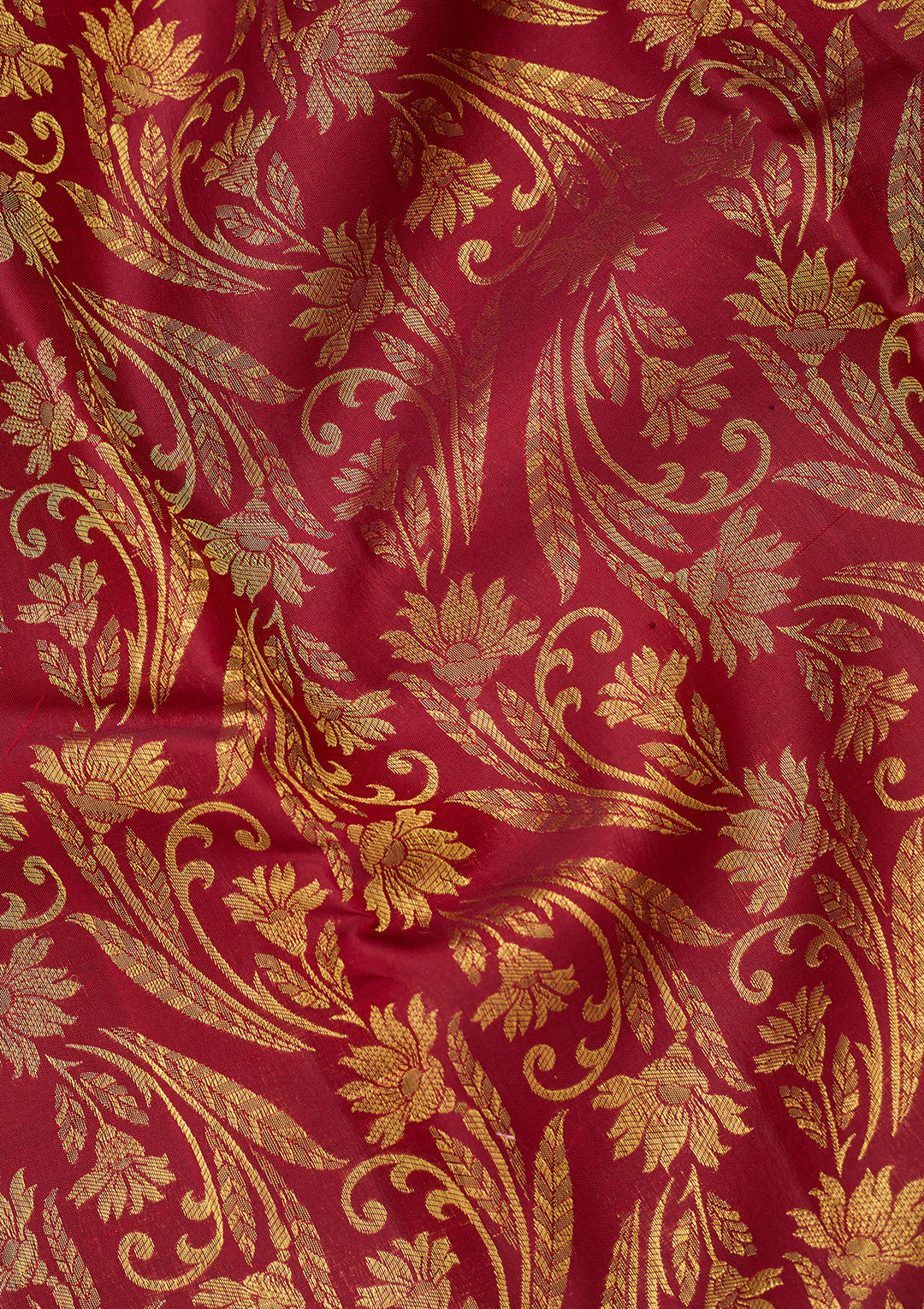 Maroon Dharmavaram Pure Silk Saree