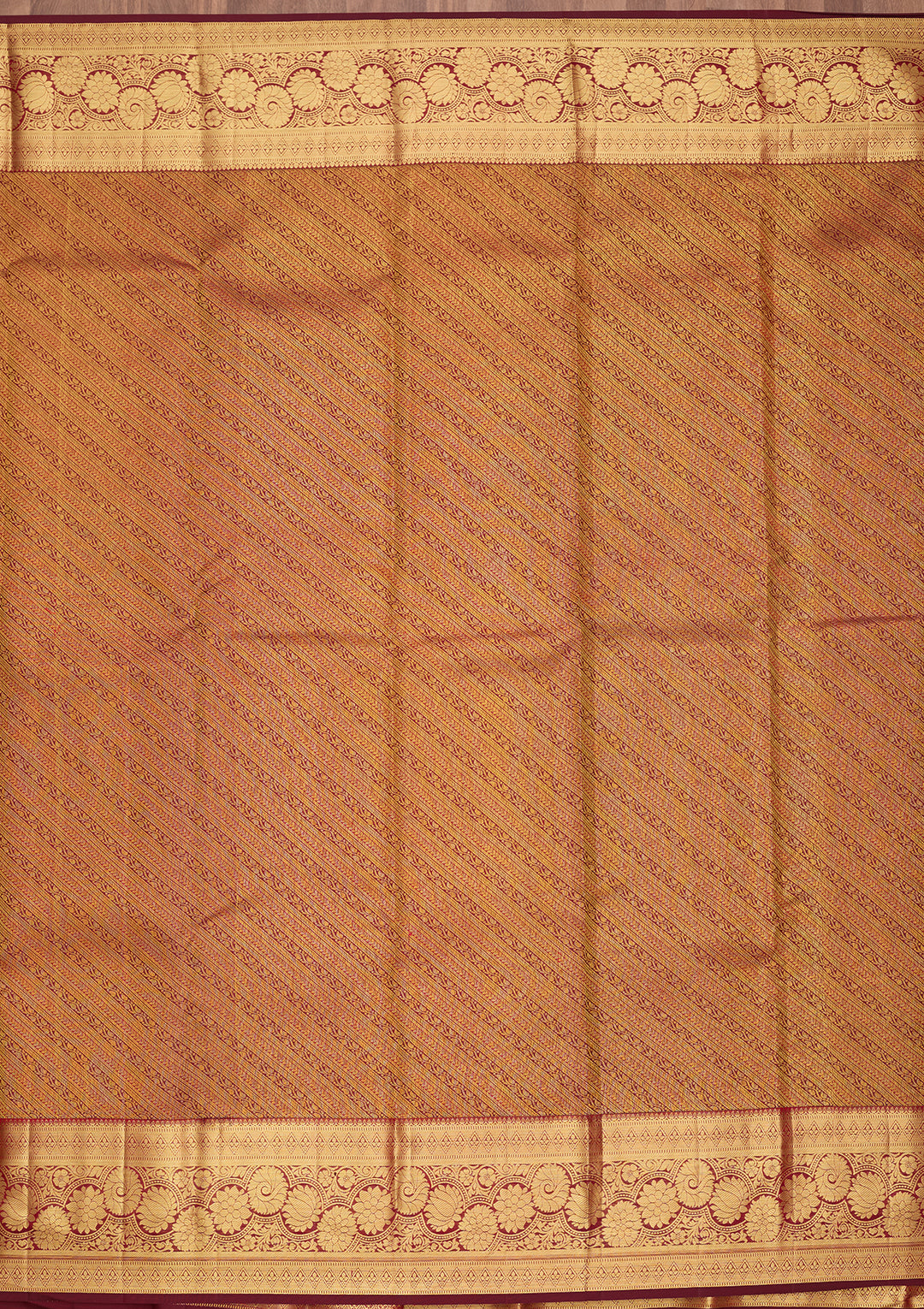 Maroon Dharmavaram Pure Silk Saree