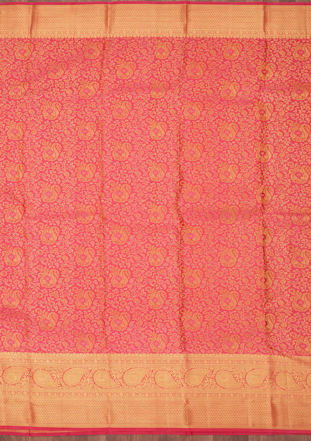 Mustard Dharmavaram Pure Silk Saree