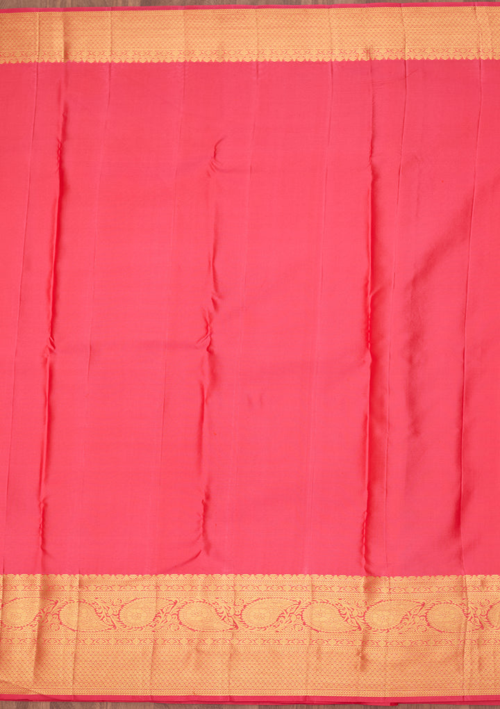 Mustard Dharmavaram Pure Silk Saree