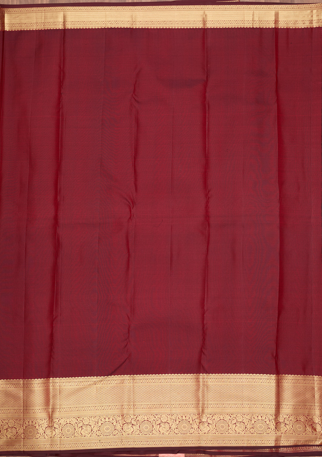 Maroon Silk Jaal Saree With Matching Blouse Piece
