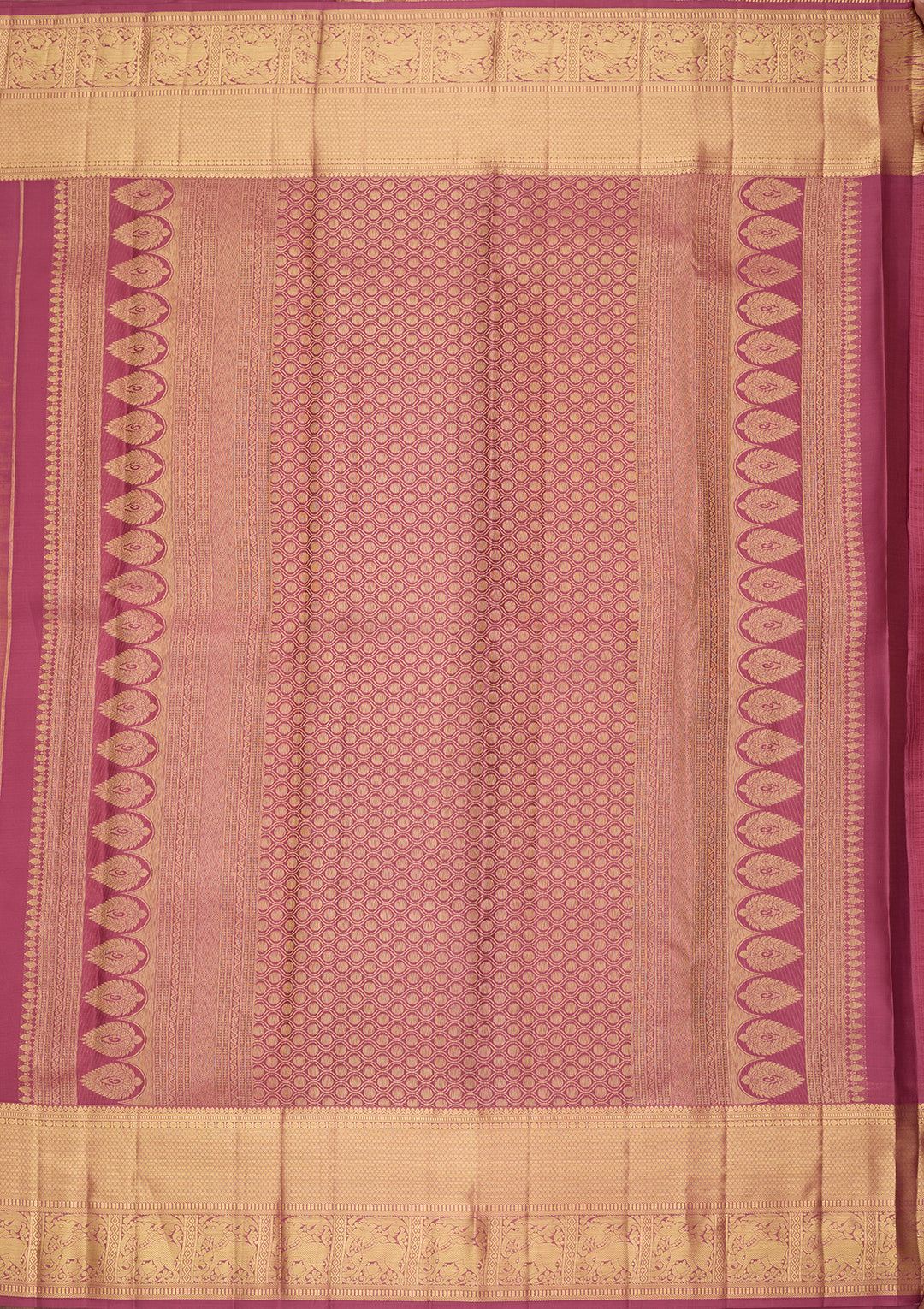 Yellow Silk Jaal Saree With Matching Blouse Piece