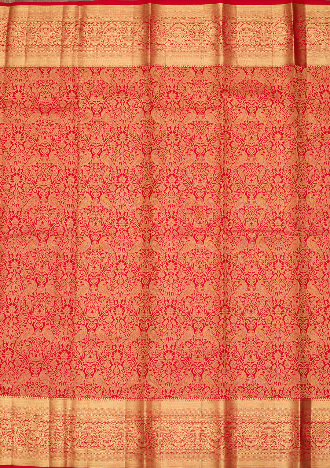 Red Dharmavaram Pure Silk Saree