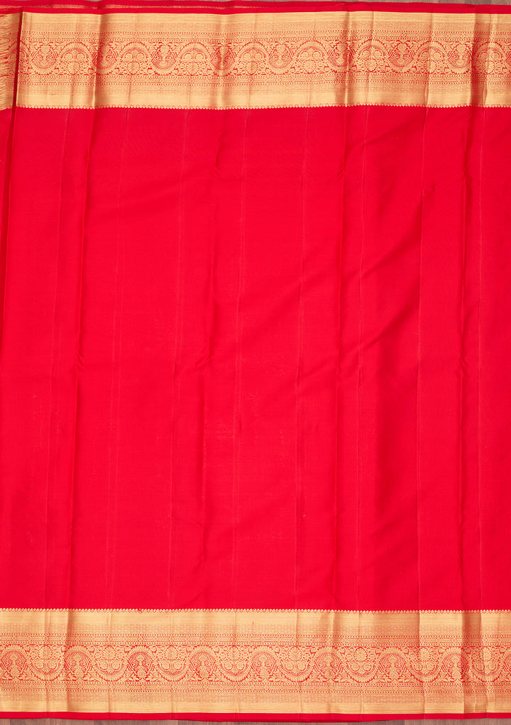 Red Dharmavaram Pure Silk Saree