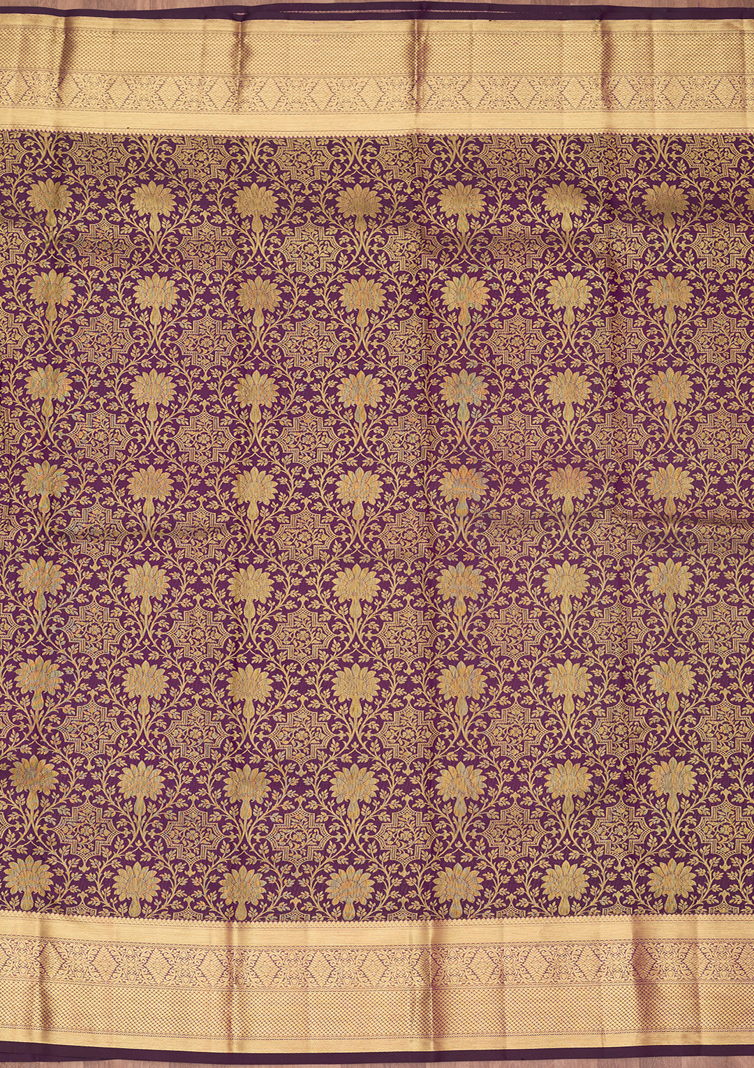 Purple Dharmavaram Pure Silk Saree