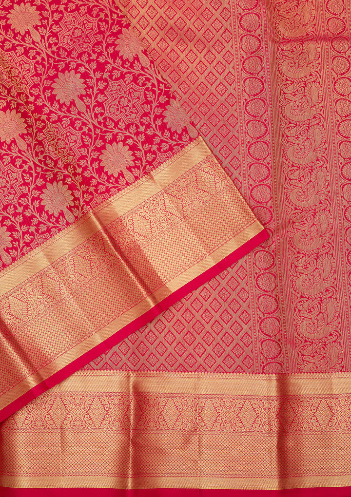 Rani Pink Dharmavaram Pure Silk Saree