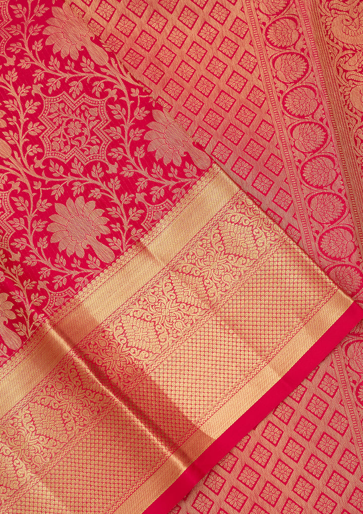 Rani Pink Dharmavaram Pure Silk Saree