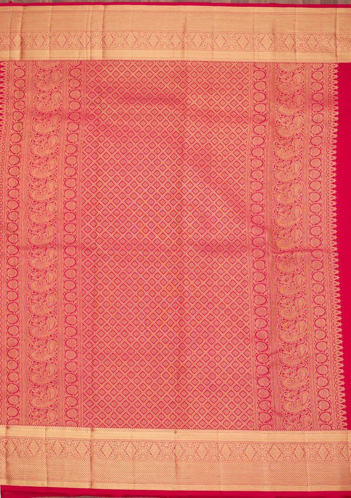 Rani Pink Dharmavaram Pure Silk Saree