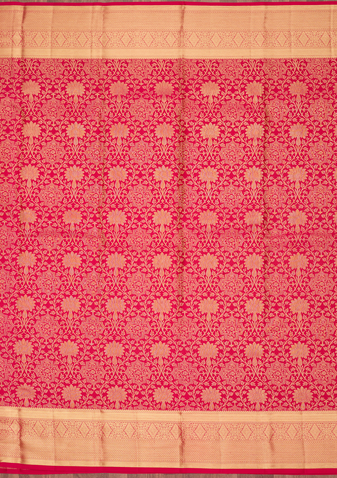 Rani Pink Dharmavaram Pure Silk Saree