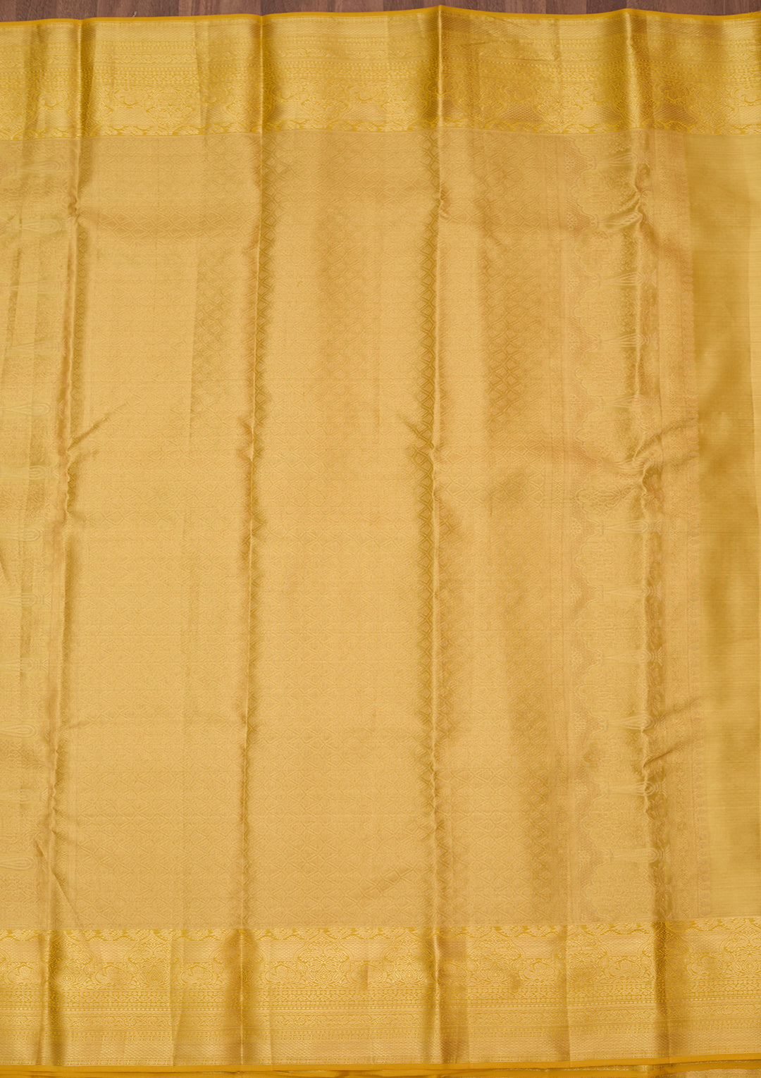 Yellow Silk Jaal Saree With Matching Blouse Piece